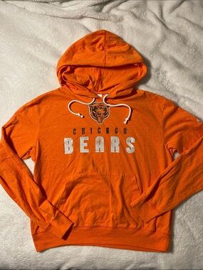 Nike Orange Chicago Bears Cropped Hooded Long Sleeve Tee 🐻
